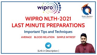 Wipro NLTH 2021  AVERAGE  Blood Relation  Simple Intrest  Tips and Techniques wipronlth2021 [upl. by Ijnek371]