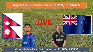 🔴LIVE Nepal U19 vs New Zealand U19  Buffalo Park East London South Africa ICC U19 CWC Commentary [upl. by Zug946]