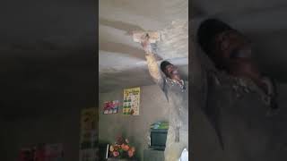 how to trowel on a Ceiling in Jamaica [upl. by Alyacim67]