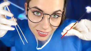 ASMR hospital Unclogging your Ears Otoscope Ear Exam amp Cleaning Roleplay for SLEEP [upl. by Lyle]