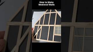 How to Make Realistic Medieval Timber Frame Walls miniature diorama fantasy [upl. by Neicul401]