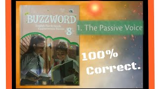 Class 8 Solution Buzzword Supplementary Reader Ch 1 The passive voice [upl. by Germaun]