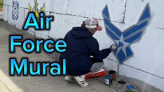 Painting Air Force Mural [upl. by Aizirtap]