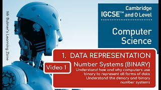 IGCSE Computer Science 202325  1 Data Representation  Number Systems 11a BINARY [upl. by Hartzke]