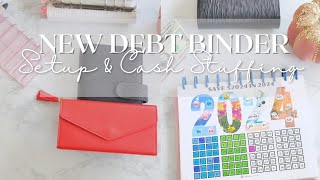 NEW DEBT BINDER Setup and Cash Stuffing  Happy Mail [upl. by Lewanna]