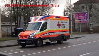 Einsatzreicher Tag  Abend in Gera ASB  DRK Gera  RTW DRK SHK RW DorndorfSteudnitz [upl. by Zzabahs132]