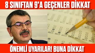 8 Sınıftan 9a geçenler nelere dikkat etmeli İzlemeden geçme [upl. by Sharia582]