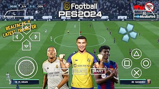 efootball PES 2025 PPSSPP BEST GRAPHICS REALFACE NEW TRANSFER amp KITS 2425 CAMERA PS5 [upl. by Elleina]