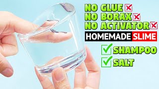 I TRIED TO MAKE SHAMPOO amp SALT SLIME NO BORAX❌ NO GLUE❌HOMEMADE DIY SLIMESLIME WITHOUT GLUE BORAX [upl. by Nettie968]