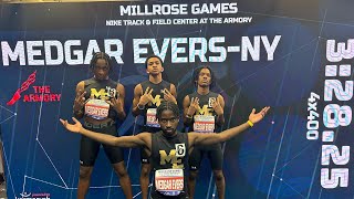 116th Millrose Games  32825  5008 2nd Leg  1st Place [upl. by Cristabel]