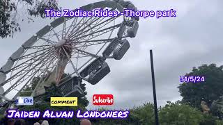 Experience to fly upside down Zodiac Gravity Defying Big wheel Rides Thorpe Park Jaiden Aluan [upl. by Osnofledi799]