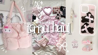 HUGE TEMU HAUL 🎀  cute accessories stationery clothes [upl. by Adrianne81]