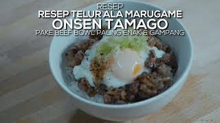 Resep Telur Rebus ala Marugame Pake Beef Bowl paling enak dan Gampang [upl. by Neehcas164]