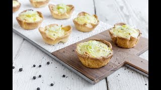 Cestini di pasta brisée ripieni con crema al parmigiano [upl. by Beatrisa]