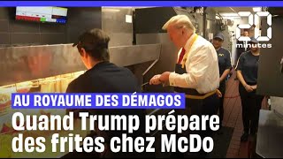 Election américaine 2024  Mais que fait Donald Trump devant la friteuse de chez McDo [upl. by Eniarda]