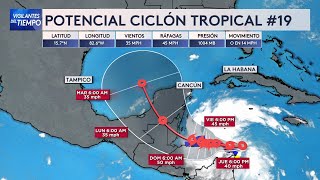 Potencial Ciclón Tropical 19 te explicamos cuándo llegaría al golfo de México y su trayectoria [upl. by Alraep]