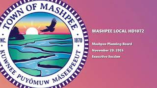 Mashpee Planning Board  11202024 [upl. by Akeemat188]