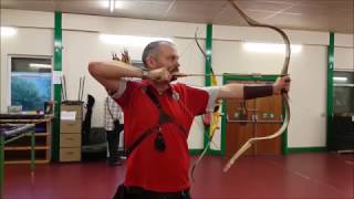 Grozer Hun bow  thumb ring shooting [upl. by Daahsar]