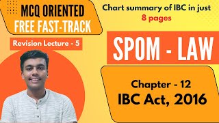 SPOM LAW  Lecture 5  IBC Act 2016  Fast Track Revision Lectures  MCQ Oriented fasttrack [upl. by Norma]