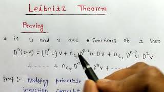 Leibnitz theorem proving  Leibnitz theorem proving bsc first year maths [upl. by Megdal]