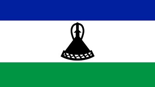 Flag of Lesotho and the National Anthem of Lesotho in 4K [upl. by Schoenberg]