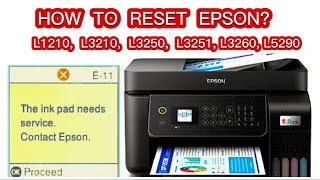 Paano Magreset ng Epson Printer L1210 L3210 L3250 L3251 L3260 L5290 Resetter software printer [upl. by Nivar21]