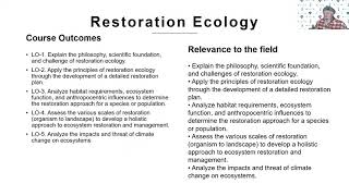 EVSP506 Restoration Ecology overview [upl. by Ottilie152]