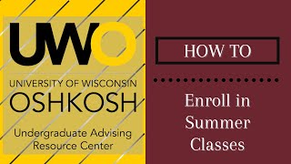 How to Enroll in Summer Classes [upl. by Ilsa]