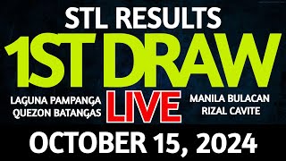 Stl Result Today 1st draw October 15 2024 STL Batangas Live [upl. by Melody]