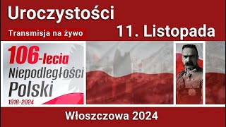 Uroczystości 11 Listopada 2024  Włoszczowa [upl. by Ycnaffit]