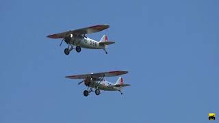 Dewoitine D26 1931 Formation Flight at Flugtage FricktalSchupfart 2018 [upl. by Enila]