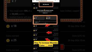 🪙 How To Increase Binance Moonbix Coins  binance Moonbix Coins kaise badae trick [upl. by Nahbois]