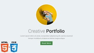 Creating A Personal Portfolio Website Design Using HTML And CSS  Learn Web  Portfolio Website [upl. by Clary]