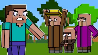 Block Squad Breeding Minecraft Villagers Minecraft Animation [upl. by Enyaw]