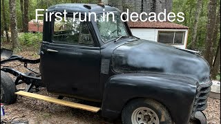 Will it run  1951 Chevrolet 3100 first start in decades [upl. by Eatnuahc635]