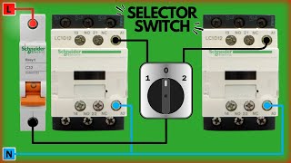 Selector Switch Circuit as an ON OFF Contactor [upl. by Ettedo]