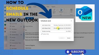 How to Schedule Emails in the New Outlook [upl. by Assiren]