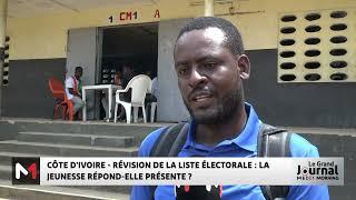 Côte d´Ivoirerévision de la liste électorale la jeunesse répondelle présente [upl. by Naujyt]