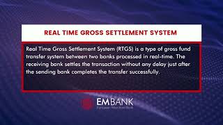 What is a Real Time Gross Settlement System  European Merchant Bank [upl. by Nevek]