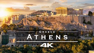 Athens Greece 🇬🇷  by drone 4K [upl. by Nodnek]