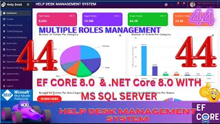 EP 44 Help Desk Management System EF Core NET Core ll NET 80 Tickets Users Roles Management🚀💥 [upl. by Eittol745]