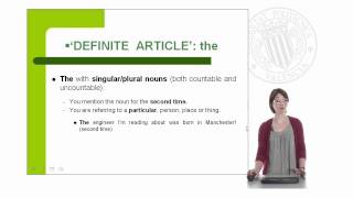 English Articles Definite Indefinite and zero article   UPV [upl. by Gaultiero]