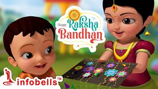 Happy Raksha Bandhan Happy Raksha Bandhan  Hindi Rhymes amp Kids Songs  Infobells rakshabandhan [upl. by Steinman]