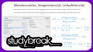 Bilanzkennzahlen Anlagenintensität Umlaufintensität  Externes Rechnungswesen [upl. by Maghutte]