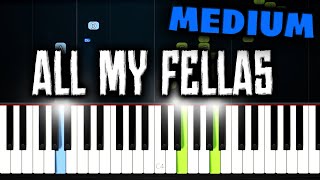 All My Fellas Frizk  Piano Tutorial MEDIUM [upl. by Ecyarg580]