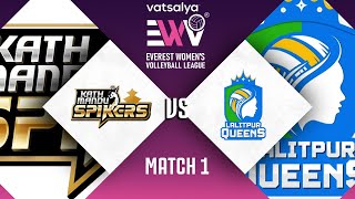 KATHMANDU SPIKERS VS LALITPUR QUEENS  Match 1  30th Sep  Everest Womens Volleyball League 2024 [upl. by Adirem]