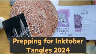 Prepping for Inktober Tangles 2024 days 1 to 7 [upl. by Philipines]