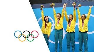 Australia Set New Olympic 4 x 100m Freestyle Record  London 2012 Olympics [upl. by Giefer]