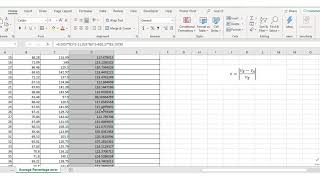 Excel 62 Average Percentage Error [upl. by Melvyn]