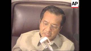 MALAYSIA PRIME MINISTER MAHATHIR MOHAMAD BOSNIA CRITICISM [upl. by Ellicec629]